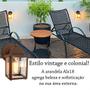 Imagem de 2 Un Arandela Externa Vintage Retro Colonial Marrom alz18