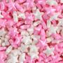 Imagem de 2 Un Confeito comestível Sugar Beads Estrela branco e rosa