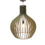 Imagem de 2 Und Luminarias Lustre Pendente Rustico Madeira Pear Grande