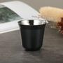 Imagem de 2 Xícaras 90ml Café Nespresso Copo Pixie Inox Parede Dupla Térmico