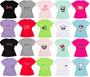 Imagem de 20 camisetas baby look meninas atacado