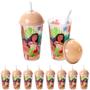 Imagem de 20 Copos da Moana 500ml Estampado Infantil Shake com Canudo