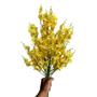 Imagem de 20 Galhos de orquídea artificial chuva de ouro enfeite para sala e quartos - DE8855