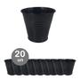 Imagem de 20 Mini vaso cachepot metal decorativo vasinho festas preto