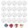 Imagem de 20 Pack plástico transparente enchível ornamento bola, docefamília DIY decorações de Natal bolas de árvore enfeites artesanato transparente bola presentes para o Natal, casamento, festa, Ano Novo presente, decoração de casa, 50mm