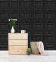 Imagem de 20 Placas 3D Decorativa Preta Revestimento Painel PVC Auto Relevo 50x50 Boiserie Premium