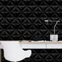 Imagem de 20 Placas Pvc 3d Revestimento de Parede Auto relevo decorativa Quarto Sala Cozinha 25cm x 25cm