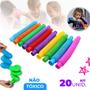 Imagem de 20 Poptube Tubo Fidget Tube Toys Folding Pop It Cor Colorido
