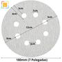 Imagem de 20 X Lixas Disco Anti-Empastamento 7 Polegadas 180mm 8 Furos Grão Lixadeira Politriz KaQi