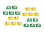 Imagem de 200 Forminhas copa do qatar verde amarelo