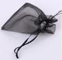 Imagem de 200 Saquinhos de organza preto 7x9 com fita cetim