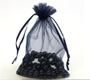 Imagem de 200 Saquinhos de organza preto 7x9 com fita cetim