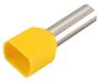 Imagem de 200 Terminal Tubular Ilhós Duplo Pré-isolado 6mm Amarelo