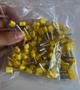 Imagem de 200 Terminal Tubular Ilhós Duplo Pré-isolado 6mm Amarelo