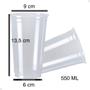 Imagem de 200 un copo descartavel liso pp 500ml 550ml resistente chopp