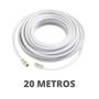 Imagem de 20Mt Cabo Coaxial Branco P/ Antena Tv Pronto Com Conectores