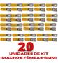 Imagem de 20Un Conector Pré Isolado Macho E Fêmea Amarelo Fios 4-6Mm