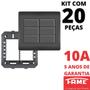 Imagem de 20un Interruptor Paralelo Three Way 10A 6 Teclas Com Placa 4x4 Habitat Black FAME