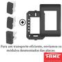 Imagem de 20un Interruptor Simples 10A 2 Teclas e Tomada Padrão 2P+T 20A Com Placa 4x2 Habitat Black FAME