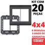 Imagem de 20un Placa 4X4 06 Módulos Com Suporte Habitat Black FAME