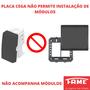 Imagem de 20un Placa 4X4 Cega Com Suporte Habitat Black FAME