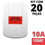Imagem de 20un Tomada Padrão 2P+T 10A 220V Vermelha Com Placa Blanc Mais FAME