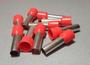 Imagem de 20X Kit Terminal Tubular Ilhós 35Mm Longos Vermelho Isolado