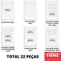 Imagem de 22un Tomadas Interruptores 4x2 Com Placa Evidence FAME K149