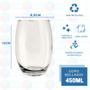 Imagem de 24 Copos de Vidro 450ML Vermelho e Transparente Redondo