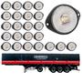 Imagem de 24 Lanterna Frontal Guerra LED Cristal 65mm c/ Sup. - Conect