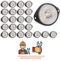 Imagem de 24 Lanterna Frontal Librelato LED Cristal 65mm c Sup e Conec