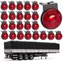 Imagem de 24 Lanterna Lateral Carreta LED Rubi 65mm c/ Suporte - Fio