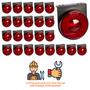 Imagem de 24 Lanterna Lateral Librelato LED Rubi 85mm c Suporte - Fio