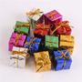 Imagem de 24 Pcs Caixas de Papel Alumínio De Cor Sortida Caixas de Presente Artesanal Mini Árvore Ornamentos Laser Candy Box Enfeites Decoração Pendente