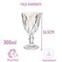 Imagem de 24 Taça Diamante Bico De Jaca Vidro Transparente 300ml