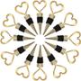 Imagem de 24PCS Heart Wine Bottle Stopper Favors,Lovely Wedding Shower favoreça heart wine cork plug para kitchen bar presentes bridal chuveiro favorece feliz aniversário festa decoração (Coração de Ouro, 24)