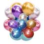Imagem de 25 Bexigas Decoração festa cromados balões nº5 metálicos