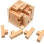 Imagem de 25 Blocos Em Forma De T Quebra-cabeças 3D De Madeira Clássico Luban Lock Cube Jogo Intelectual Para