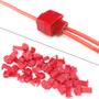 Imagem de 250pçs Conector Derivação Emenda Fios Vermelho 0,5 A 1,5mm