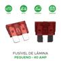 Imagem de 25x Fusível Automotivo Lâmina Pequeno Kit C/ 25 Peças 40amp