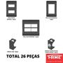 Imagem de 26un Placa 4x2 4x4 Módulo Com Suporte Habitat Black FAME K35