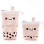 Imagem de 2PCS Polka Dot Milk Tea Pull-down Pencil Case, Cute Smiley