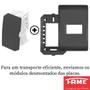 Imagem de 2un Interruptor Simples 10A Com Placa Habitat Black FAME