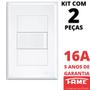 Imagem de 2un Interruptor Simples 16A Com Placa Evidence FAME