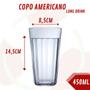 Imagem de 2UNI Copo Americano Long Drink 450ML Bartender Drinks Clássico