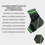 Imagem de 2X Tornozeleiras Elástica 3D Compressão Com Tiras Ajustáveis