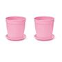 Imagem de 2X Vaso Aquarela com Prato Nº3,5 Rosa (1,7L) NUTRIPLAN