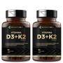 Imagem de 2x Vitamina D3 2.000UI + K2 Mk-7 149mcg 120 Cáps Formula Importada Ecomev