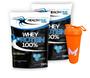 Imagem de 2X Whey Protein 100% 2,1kg (4,2kg) Healthtime  + Coqueteleira Shaker 700ml