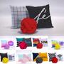 Imagem de 3 almofadas kit completo estampas sofisticadas capa c zíper e refil com varias cores para quarto sala e escritorio